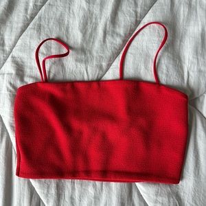 Red Bandeau Top